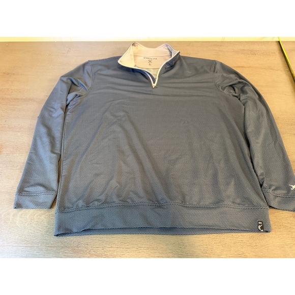 Kenneth Cole Other - Kenneth Cole Golf Mens Large Quarter Zip Pullover Gray Blue Geometric Print L